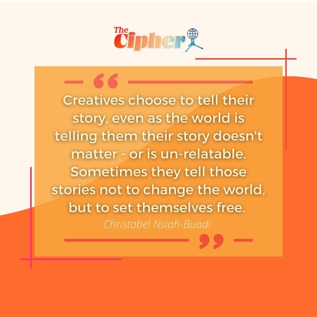 audiodiaspora's tweet image. Meet Christabel Nsiah-Buadi @christabelnsiahbuadi , an award-winning audio leader and strategist who interviews Black creatives worldwide on her podcast, The Cipher. 

TheCipher.com

#TheCipher #TheCipherPodcast