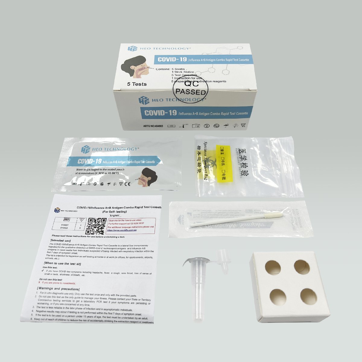 COVID-19/Influenza A+B Antigen Combo Rapid Test kit  TGA & CE approval
1/5/test/box
for more info, click here heolabs.com
antigen rapid test 
test kit
#InfluenzaAB
#covid19
#rapidtest
#rapidtestkit
#combotestkit
#biochemistry
#invitrodiagnostics
#diagnostics