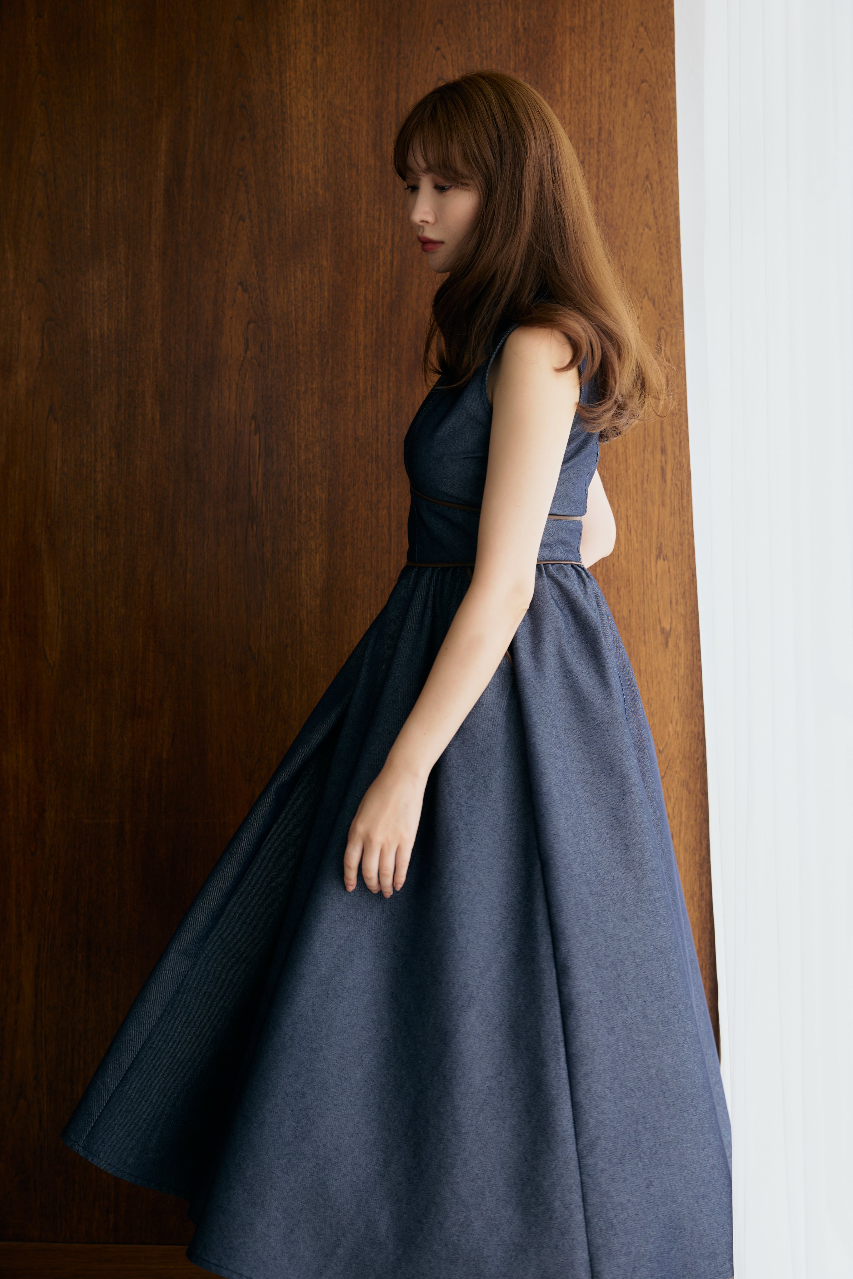 herlipto Trimming Denim Effect Dress