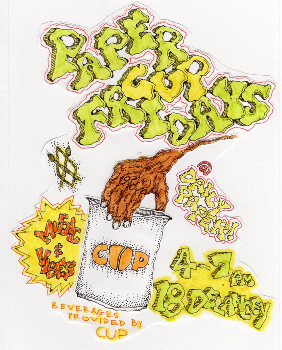 flyer i drew for <a href="/dailypaper/">Daily Paper</a> NYC’s weekly summer 23 events starting this friday ⭐️