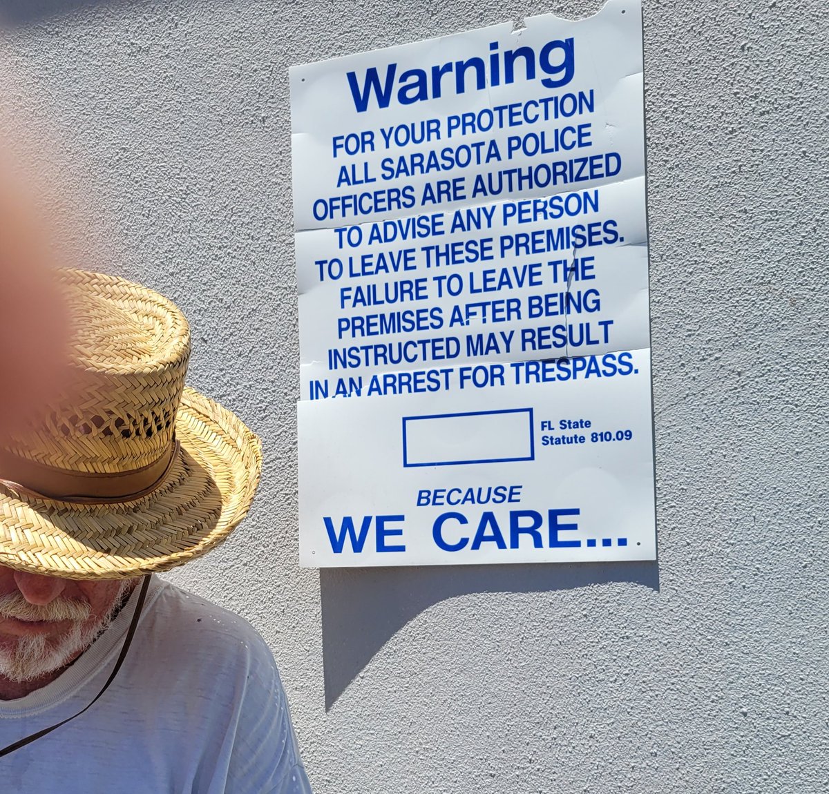 billeecox's tweet photo. But you #dontreallycare about this #homelessguy you're fixing #toarrest for #trespassing so much #forfreedoms https://t.co/Q7eTZEd71B