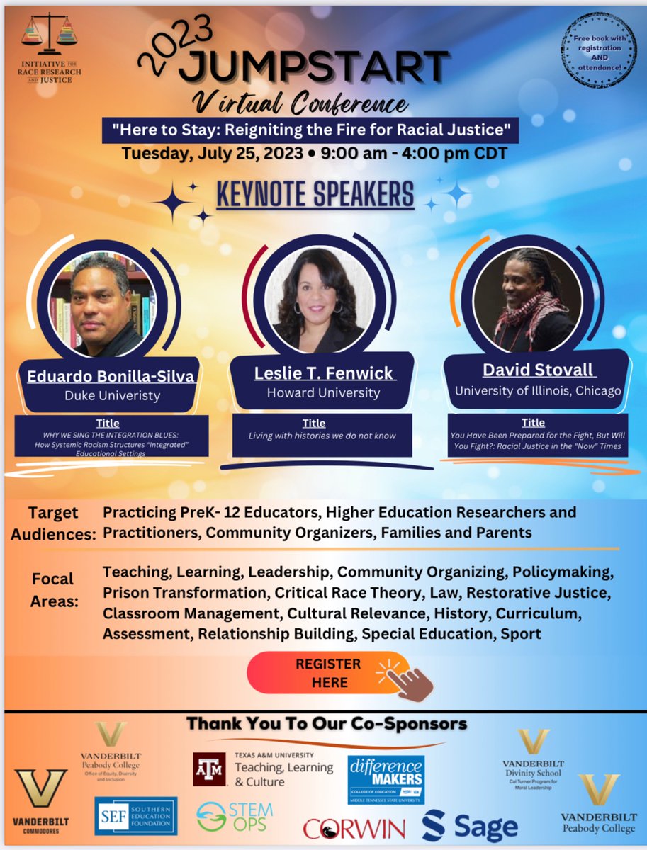 TravisJBristol's tweet photo. #jumpstart23 at @vupeabody
Thank you for your cont. leadership @MilnerHRich
Registration -> https://t.co/Px1pt6kQgw https://t.co/6Eudb3lR9v