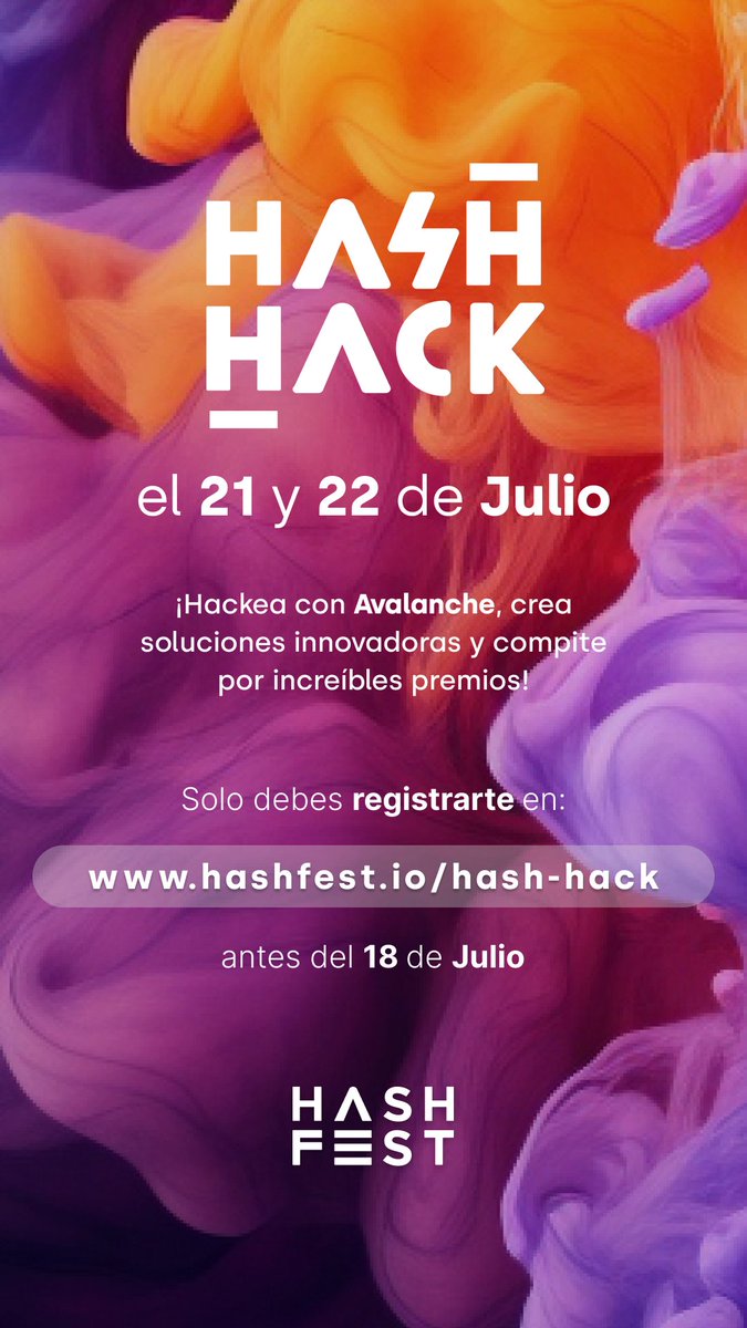 hashfest_'s tweet photo. Hash Hack será una hackathon de 24 horas enfocada en el desarrollo de productos y/o servicios blockchain sobre la red de @avalanche_esp @avax .

Contaremos con excelentes aliados para llevarla a cabo

💪@dotlabs__ y @platohedro 💪 https://t.co/iKVZPuHyfr