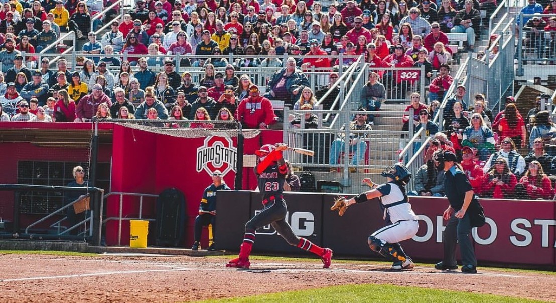 Melina Wilkison was one of the only 18 batters with seven or more triples this season, the only one from the Big Ten. Wilkison also had 14 doubles and 11 home runs. 📸: @OhioStateSB d1sb.co/3Pu4dfE