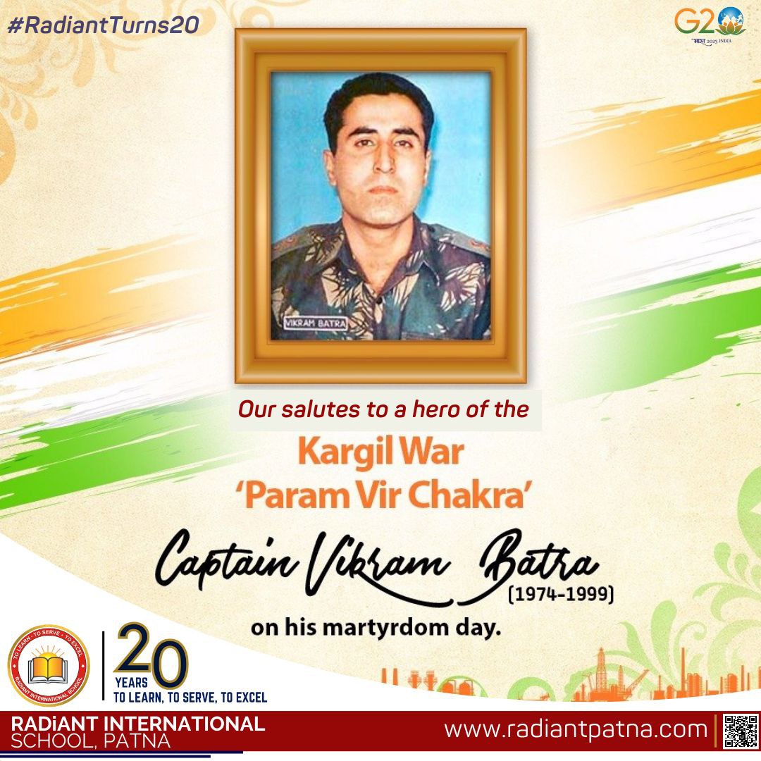 Captain Vikram Batra had many titles - he was fondly called the Tiger of Drass and the Lion of Kargil. He was posthumously awarded the Param Vir Chakra.

We salute Captain Batra, the hero of the Kargil War, who rushed to rescue his colleague and came under heavy firing.