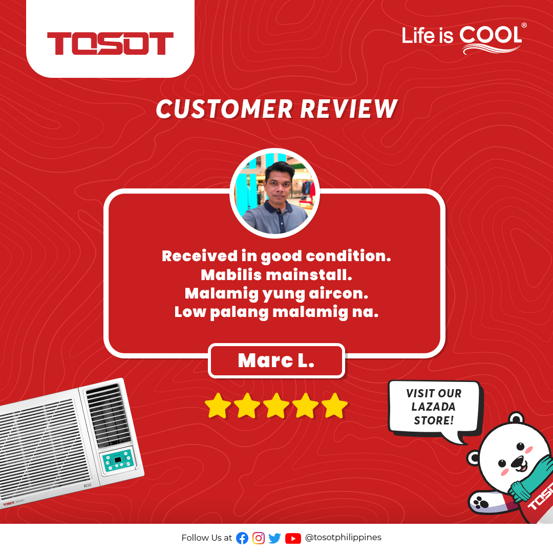 tosot_ph's tweet photo. Discover the NAVICOOL air conditioner by TOSOT - a favorite among customers, Join the satisfied customers who rave about its exceptional performance and sleek design. ⭐⭐⭐⭐⭐

Visit our Lazada Store! https://t.co/bIFpBp8CiZ https://t.co/7oxDuJNybk