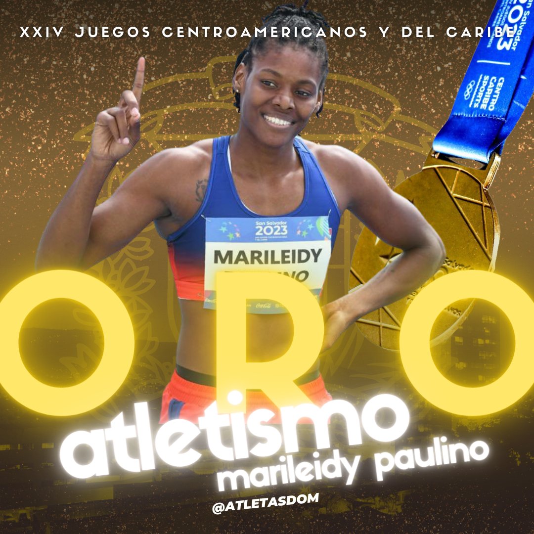 🚨¡ALERTA DE MEDALLA!🚨¡NUEVO RECORD CENTROAMERICANO! Marileidy Paulino🇩🇴🏃‍♀️ logra 49.95 segundos en los 400m planos femenino y consigue:
 
- ORO🥇en Centroamericanos <a href="/SSalvador2023/">San Salvador 2023</a> 
- Pase directo a Juegos Olímpicos✅ #Paris2024 

#PlatanoPower #OrgulloDominicano