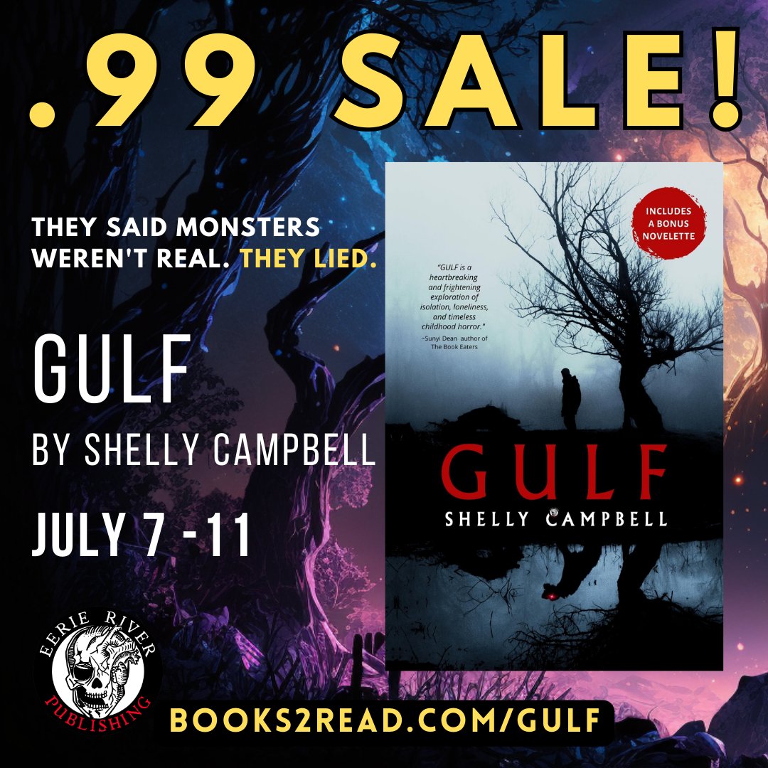 Folks, this is the last day to get GULF for .99! Could I ask you to share this with someone you think would love it? We're trying our hardest to get my debut horror to readers who will love it, and this lil book could use a boost. Thanks, friends. books2read.com/gulf/