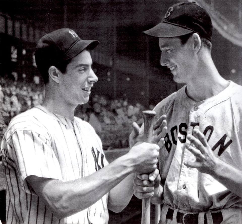 One of my favorite stats:

Joe DiMaggio during his hitting streak: .408/.463/.717/1.181

Ted Williams during DiMaggio’s hitting streak: .412/.540/.684/1.224