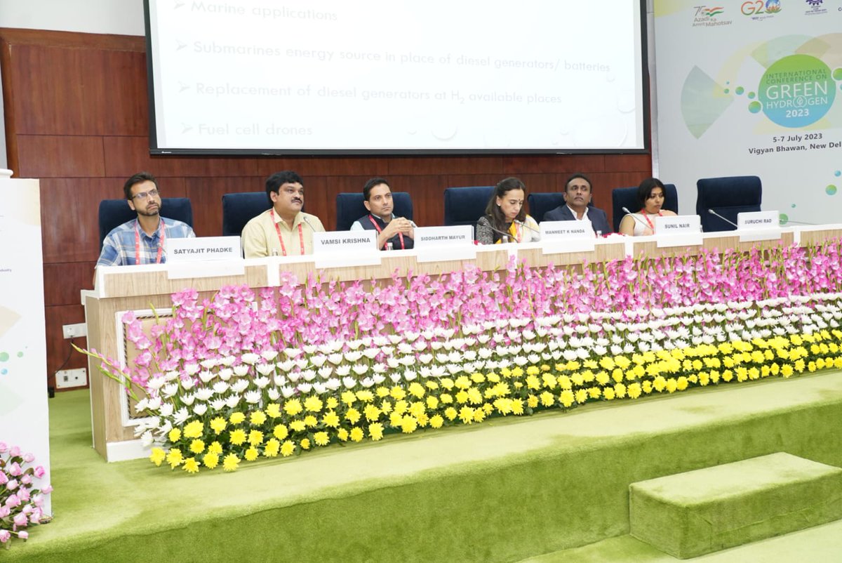 mnreindia's tweet image. The Technical Session on &quot;Start-ups in Hydrogen&quot; held on Day 2 of #ICGH2023 shed light on the future of India in the Green Hydrogen sector. This session showcased an exceptional array of Hydrogen-led start-ups, including: