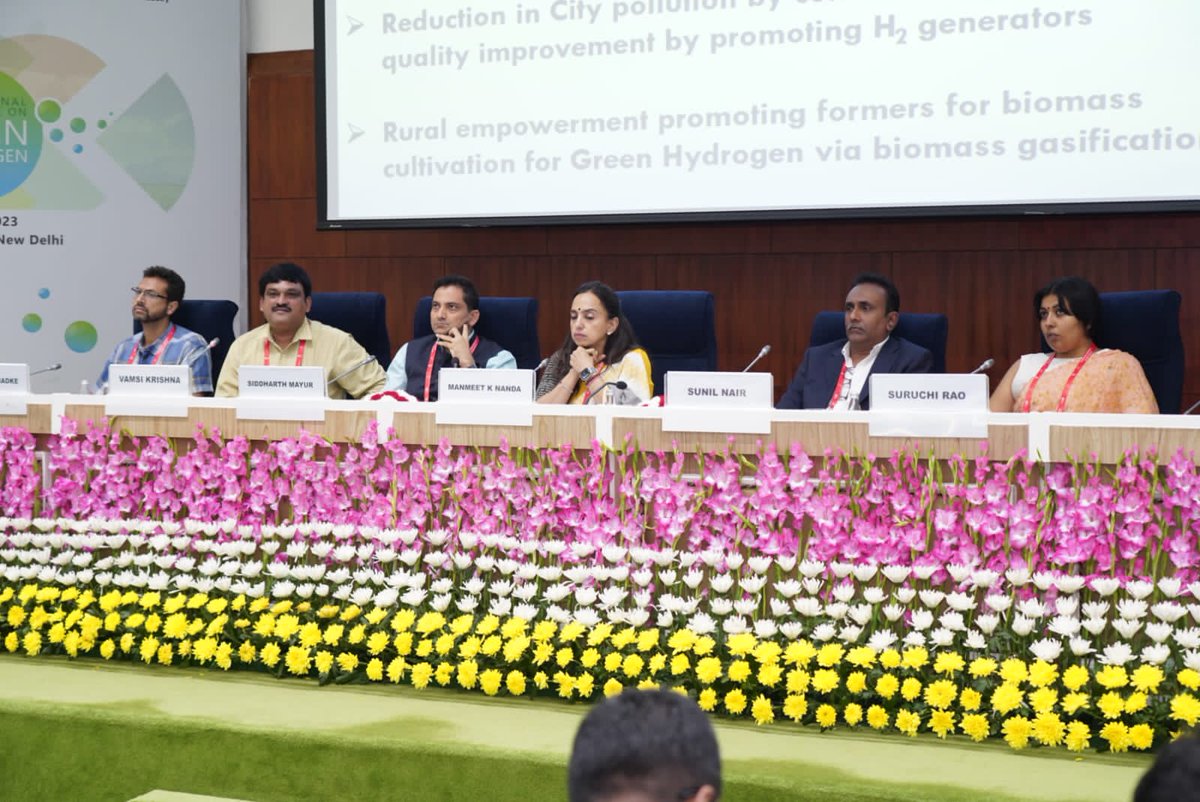 mnreindia's tweet image. The Technical Session on &quot;Start-ups in Hydrogen&quot; held on Day 2 of #ICGH2023 shed light on the future of India in the Green Hydrogen sector. This session showcased an exceptional array of Hydrogen-led start-ups, including: