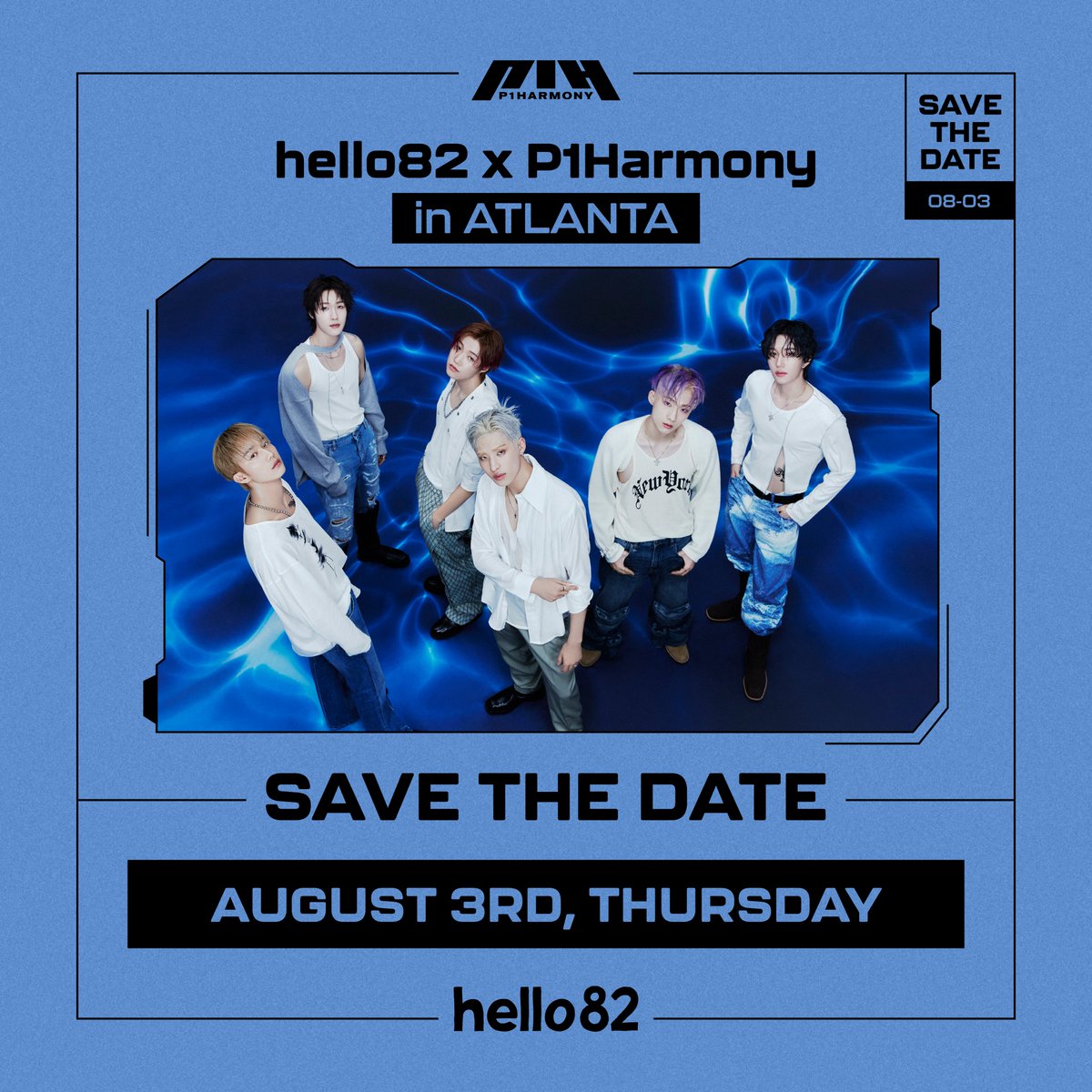 hello82official's tweet photo. P1Harmony is coming to Atlanta 🍑
Clear your calendar on August 3rd!

@P1H_official
#P1Harmony #hello82 #PLAY82 #피원하모니 https://t.co/609MIIycu9