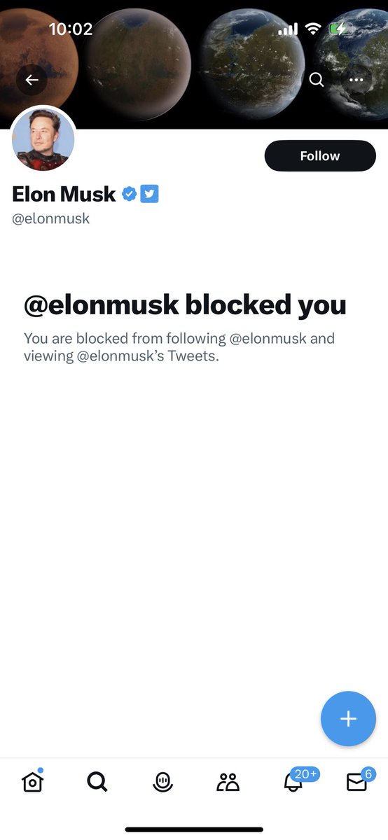GrantCardone's tweet photo. Why would @elonmusk block me?  
I’m hurt man 😢. One of the few man crushes I have in my life blocked me. 

Day you closed on Twitter I brought all my content over, deliver Twitter spaces on the daily &amp; brought over some ad dollars. 

“Crushed” 😢🥲😢🥲😭 https://t.co/kqqCazWwLM