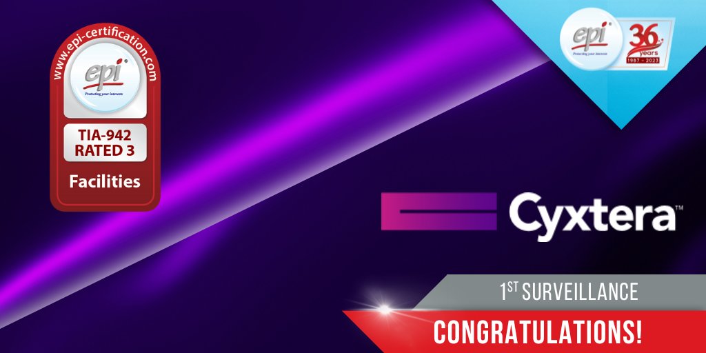 Congratulations Cyxtera Singapore, on the successful completion of the TIA-942 Rated-3 Facilities Certification First Surveillance audit for SIN2-B! View cert - epi-certification.com/sites/map/Sing…
#datacenters #infrastructure #certification #TIA942 #EPIgroup