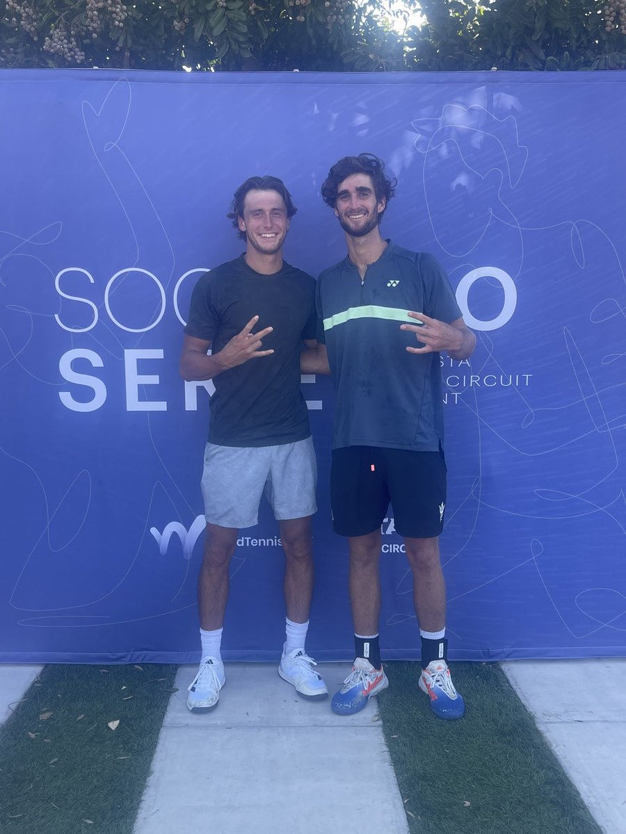 Jacob Bullard and Max McKennon are headed to the Doubles Semifinals of the Lakewood Tournament! 😈

The two will face No. 1 pair, Alfredo Perez and Jamie Vance tomorrow 🤫

#ForksUp /// #O2V