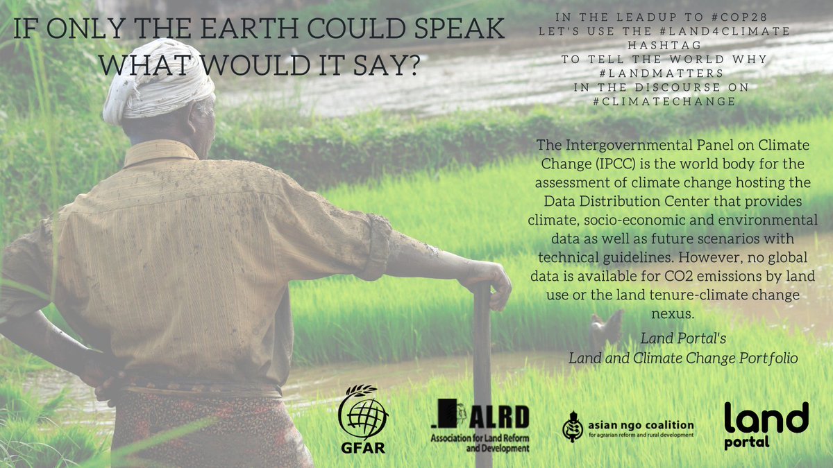 landportal's tweet photo. #IfOnlyTheEarthCouldSpeak what would it say? #landmatters

Ahead of #COP28 with @GFARforum @ANGOCorg and the Association for Land Reform and Development we’ll be highlighting the importance of data on land and climate change

Read more: https://t.co/pylO5bget6 #land4climate https://t.co/mytobUskJU