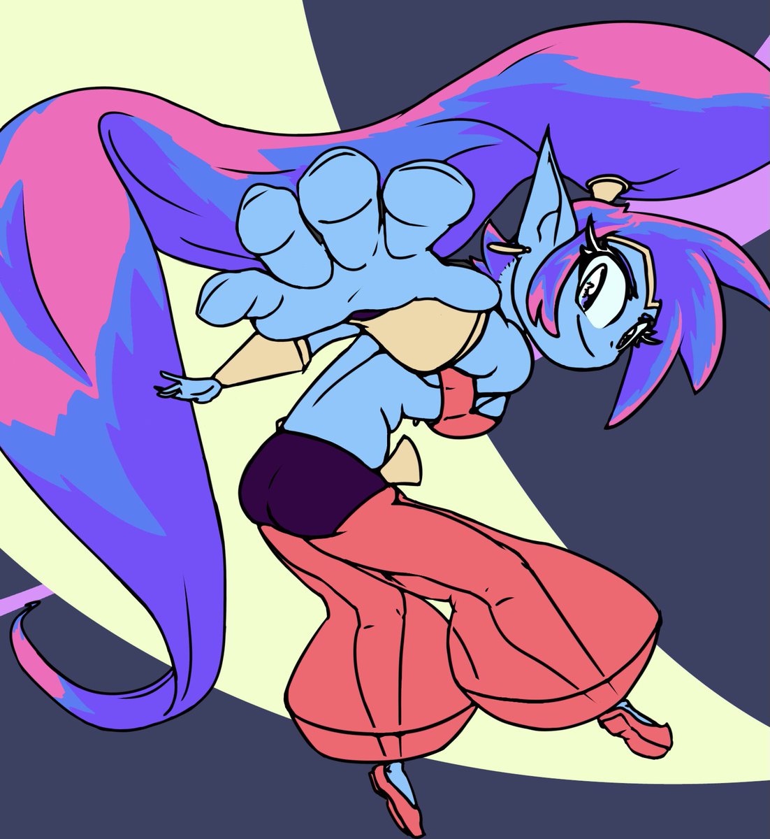 AlluringBagel's tweet photo. Still trying to figure out colors…
#Shantae #wayforward https://t.co/BHVONmBZ8U