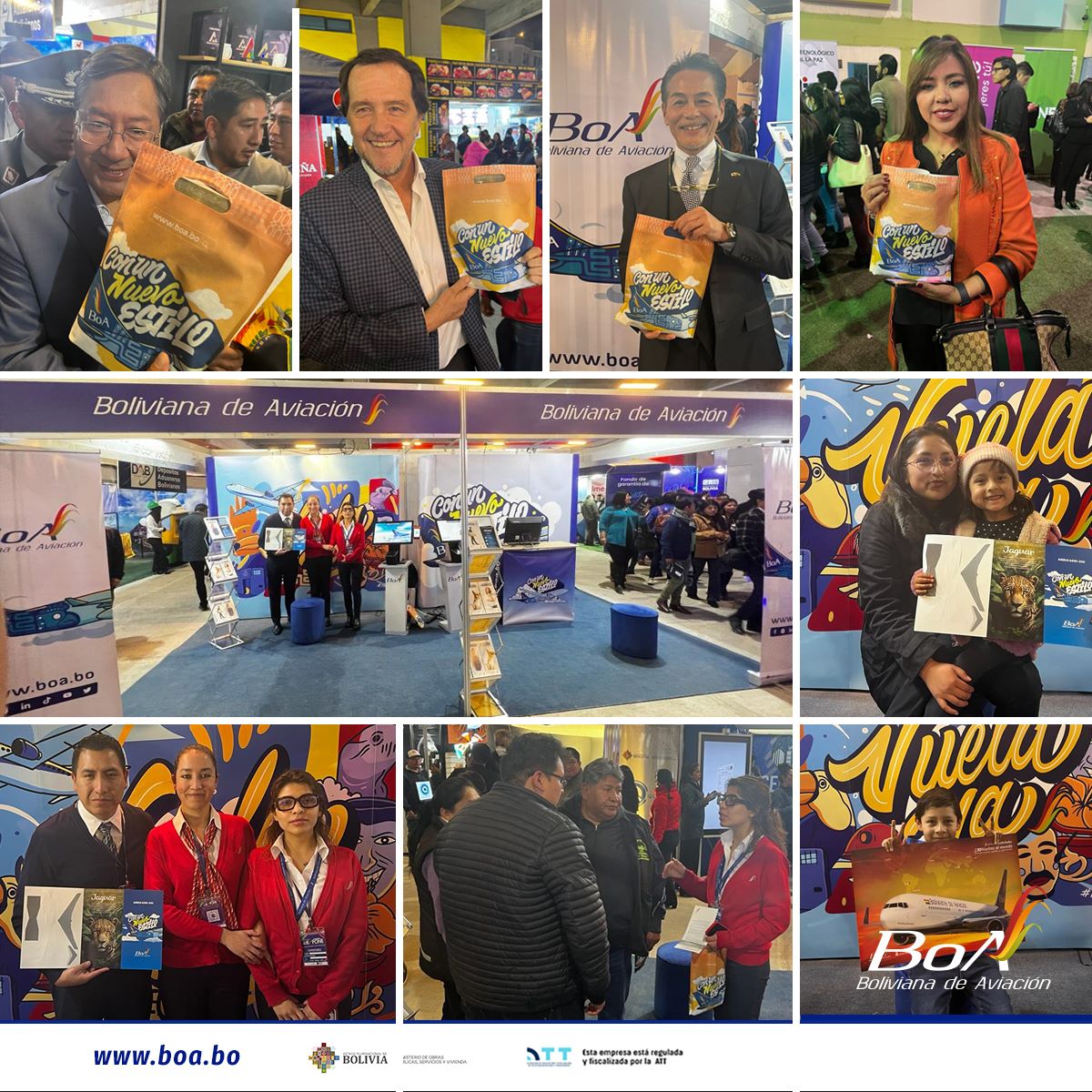 BoABolivia's tweet photo. ¡𝙑𝙚𝙣 𝙮 𝙫𝙞𝙫𝙚 𝙡𝙖 𝙚𝙭𝙥𝙚𝙧𝙞𝙚𝙣𝙘𝙞𝙖 𝘽𝙊𝘼 𝙚𝙣 LA PAZ EXPONE!
Te esperamos en nuestro stand. 📷📷
del 6 al 16 de juLio - La Paz
#BOAenLaPazExpone
#ViajaConBoA #VuelaConUnNuevoEstilo #LaPaz https://t.co/mTAbfzVHzg