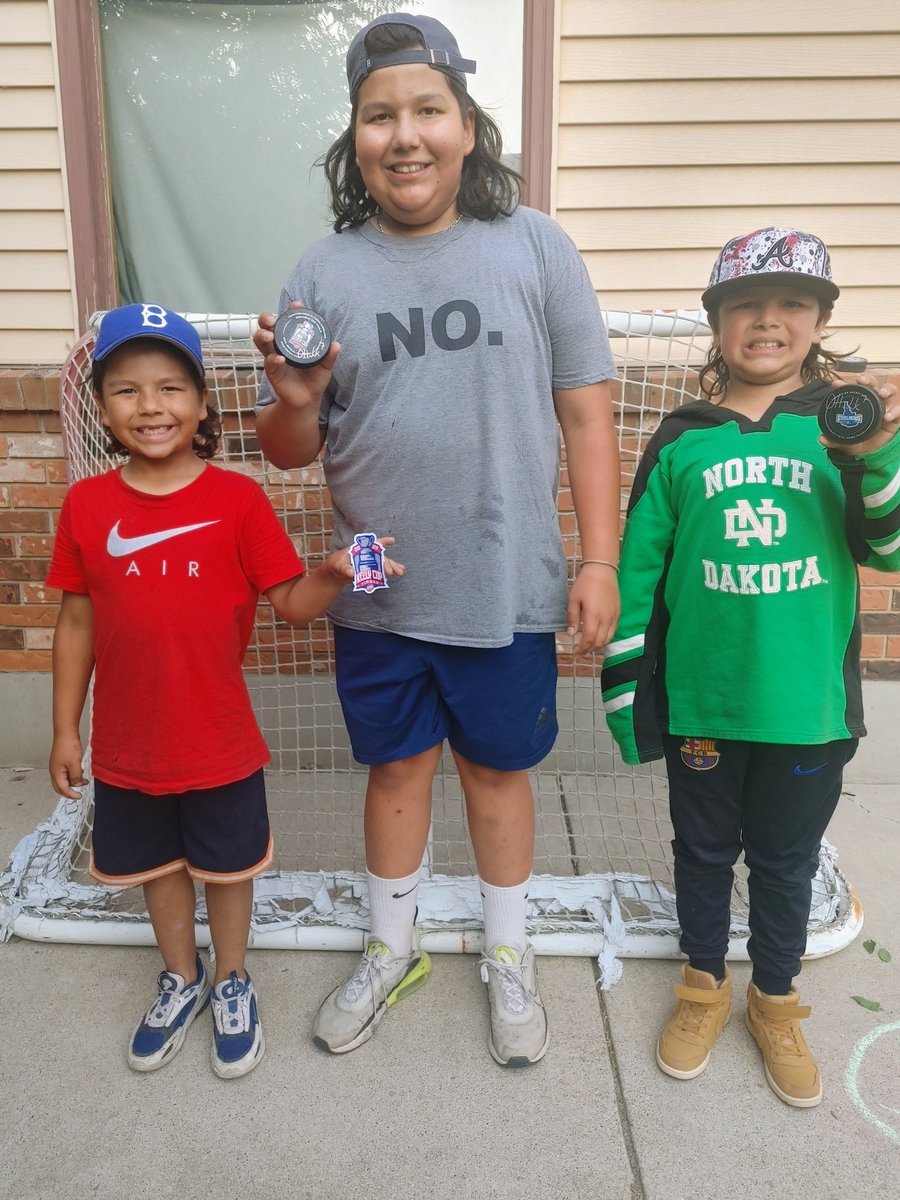 Huge thanks to <a href="/owen_headrick/">Owen Headrick</a> and <a href="/DaveHeadrick/">Dave Headrick</a> sending out some signed <a href="/Steelheads/">Idaho Steelheads</a> <a href="/ECHL/">ECHL</a> #KellyCupFinals pucks and patches to the #BullsClub 🐂 boys in #Saskatoon 🇨🇦 They aspire to be like their #hockey #rolemodels 🧡 <a href="/HKYIndigenous/">Hockey Indigenous</a> <a href="/IndigCards/">Indigenous Rookie Cards</a> <a href="/rez_hockey/">Rez Hockey Podcast</a> #HockeyIsLife 🏒
