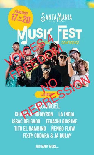 Actions4Freedom's tweet photo. To the rappers and singers participating in Havana's music festival: remember, each note played under the watch of an oppressive regime serves as an endorsement of their actions. 

Let music be a beacon for justice, not an ally of tyranny.

 #Voices4Freedom #NoMoreRepression https://t.co/LwKXOEdUU8