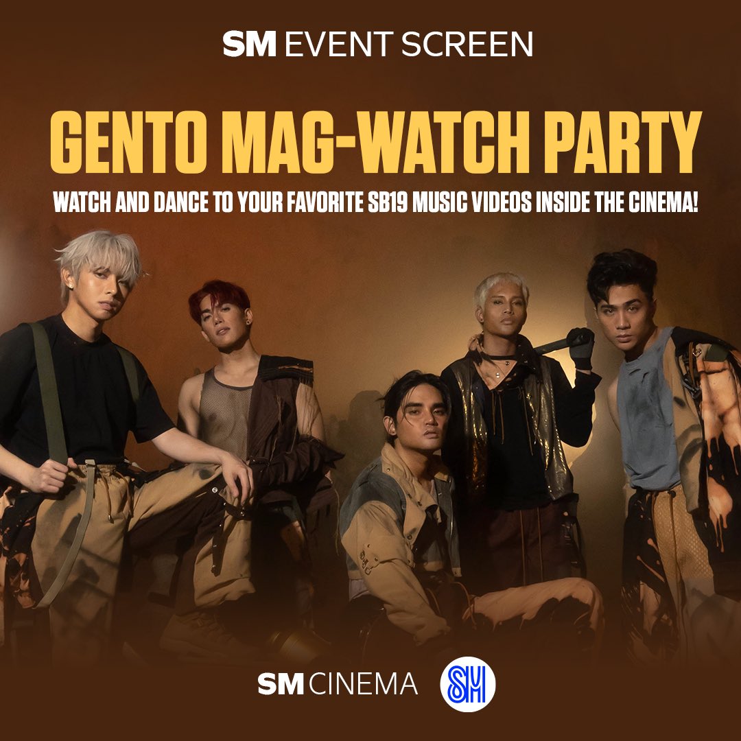SM_Cinema's tweet photo. GENTO mag-watch party! 👀🎉

Binge-watching all of SB19’s vlogs and music videos is perfect for an intimate bonding experience with your co-A’TINs! 

Join @SB19_ATINph in celebrating @jah447798’s birthday by booking us today!

#SMEventScreen
#SB19AtSMEventScreen
#ATINPhilippines https://t.co/DKVsMT1LOE