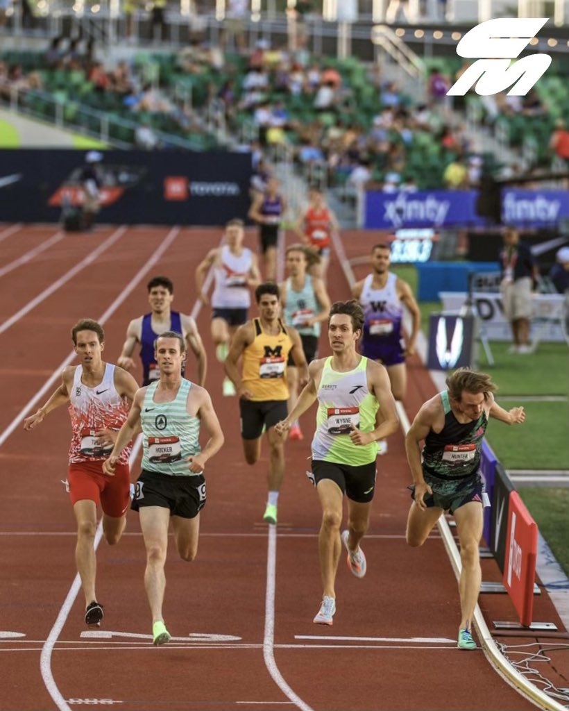 Chaos in the 1500! 💥 There will be a new U.S. champ crowned on Saturday as 2022 winner Cooper Teare misses the final by 0.05 seconds. Cole Hocker takes the heat win in 3:39.23, joined by Drew Hunter and Henry Wynne in the final.