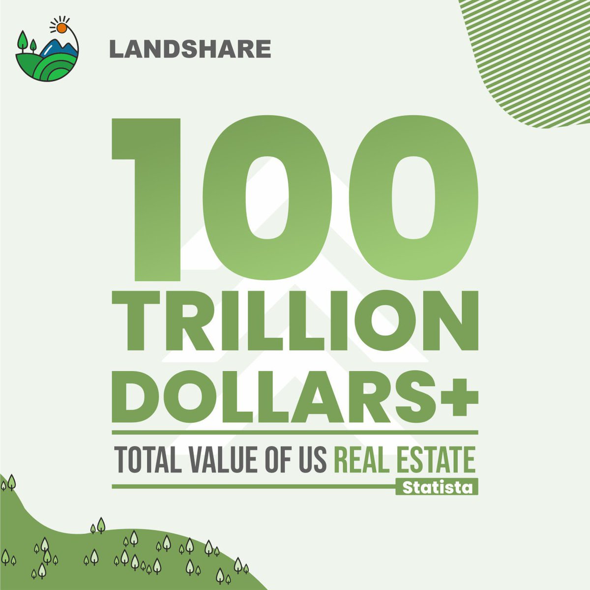 🇺🇸The US has the biggest Real Estate market in the world!   
   
📈This is why we provide you with curated US properties for best-in-class returns. 
   
🏡Real Assets,💸Real Returns. 
 
Earn 10%+ APR from US real estate: Landshare.io