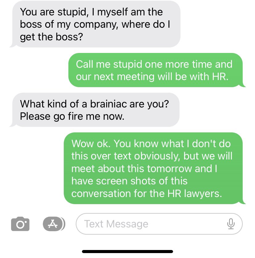 DMinkTO's tweet image. when I get scam texts I sometimes just play along, this one… escalated
