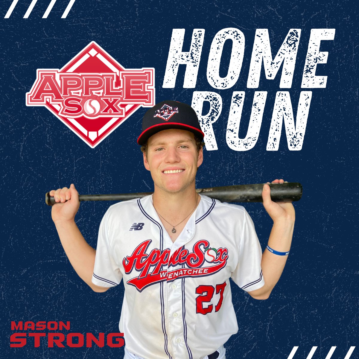 3-1, Wenatchee trails in the sixth. Mason Strong has collected all three of the AppleSox' hits and drove in the lone AppleSox run with a solo shot in the fourth.