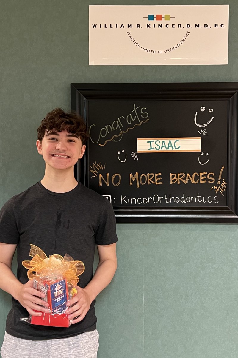 We love celebrating with patients when they get their braces off! Isaac was surprised when Dr. Kincer said today was the day! #KincerOrthodontics #ByeByeBraces