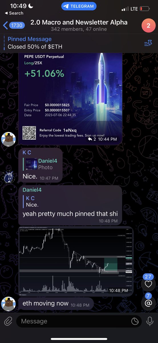 wizardofsoho's tweet photo. It’s it’s 10:50pm on a Thursday night … what’s going on in your alpha chat ??? 

We are insanely active and printing lol 🫡🫡🫡🫡🫡 https://t.co/NneEHE26ri