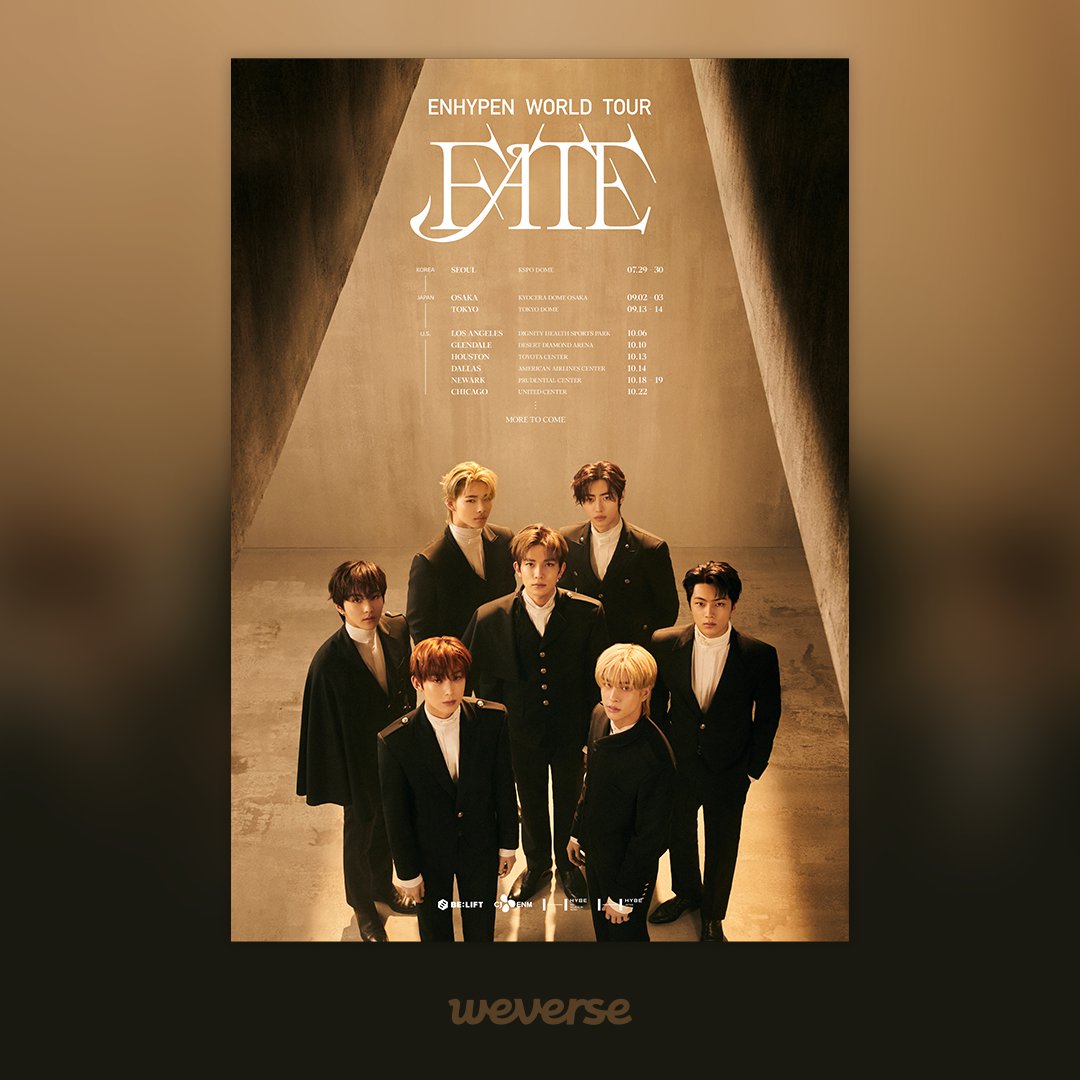 weverseofficial's tweet photo. Fanclub Presale Ticket Applications Open for ENHYPEN WORLD TOUR 'FATE' IN U.S.
Are you an ENGENE MEMBERSHIP holder? Then apply on #Weverse to enjoy the concert in person!🧡

Apply👉https://t.co/RBVcUqtu0D

#엔하이픈 #ENHYPEN
#EN_WORLDTOUR_FATE
#FATE_IN_US https://t.co/EykiJ8W12Y