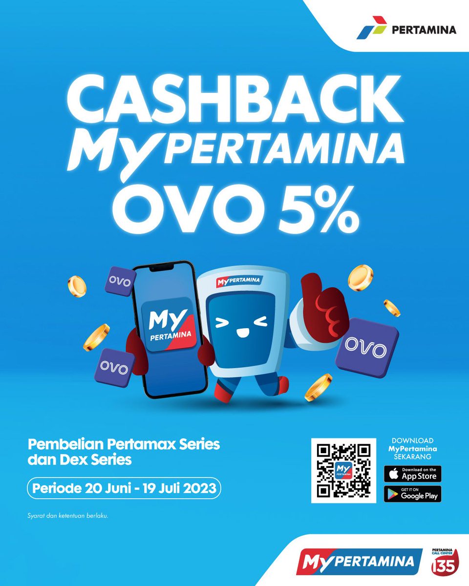 Hmmmmmm.. Bau apa nih?

Ooohhh, ternyata bau-bau promo CASHBACK 5% OVO Points setiap transaksi Pertamax Series dan Dex Series menggunakan metode pembayaran OVO di aplikasi MyPertamina!

Yuk, langsung gas ke SPBU Pertamina terdekat dan perbanyak transaksimu, sekarang!