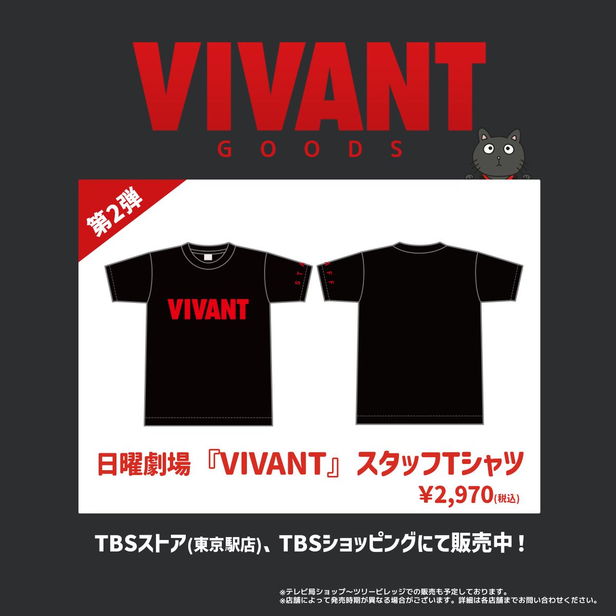 VIVANT 日曜劇場 スタッフ Tシャツ　XL LL