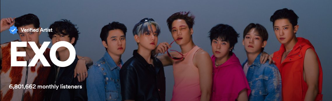loveedbyB's tweet photo. EXO'S HEADER ON SPOTIFY HAS NOW CHANGED!!! WELCOME TO NEW ERA!! THIS IS SO PRETTY OMG 😭 https://t.co/NAZKB51AkJ