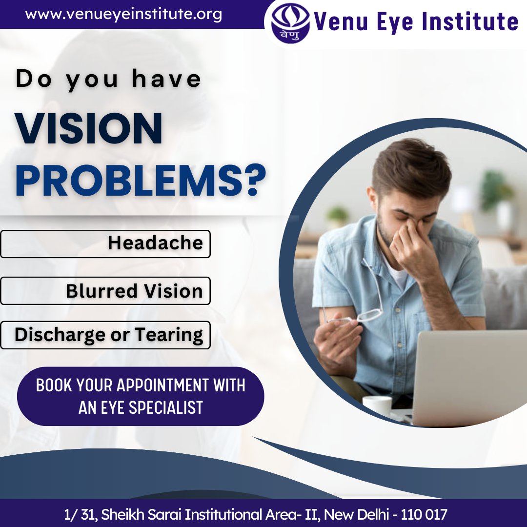 Are you also having vision problems? 
Headache? 
Blurr vision??

Visit Venu Eye Institute today and book your appointment- +91-7065060265
Visit: venueyeinstitute.org
#venueyeinstitute #besteyehospital #headaches #eyeproblems #blurryvision #soreeyes #appointments #eyecare