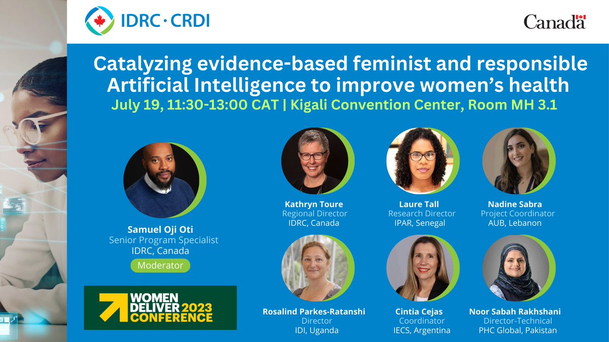 At #WD2023, I'll be moderating a session on artificial intelligence and women's health. If you'll be there, join us on Wednesday 19 July at 11.30am in Room MH3.1 at the KCC. #GenderEquality #AI #SRHR @kathryntoure @rratanshi @Noorrakshani @TallLaure @NdnSabra @CintiaCejas1