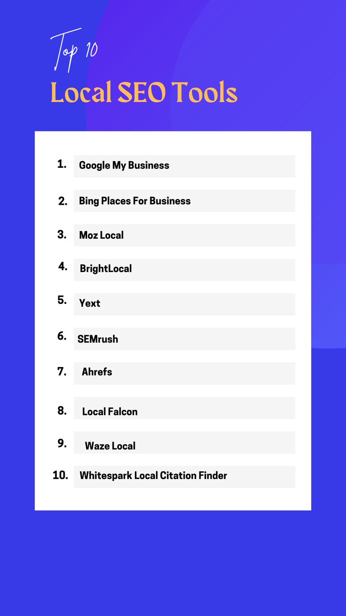 To succeed, it's crucial to have a strong online presence, especially when it comes to local search engine results. 

Local SEO tools can help small businesses optimize their online presence...

hubs.li/Q01Xv8zX0