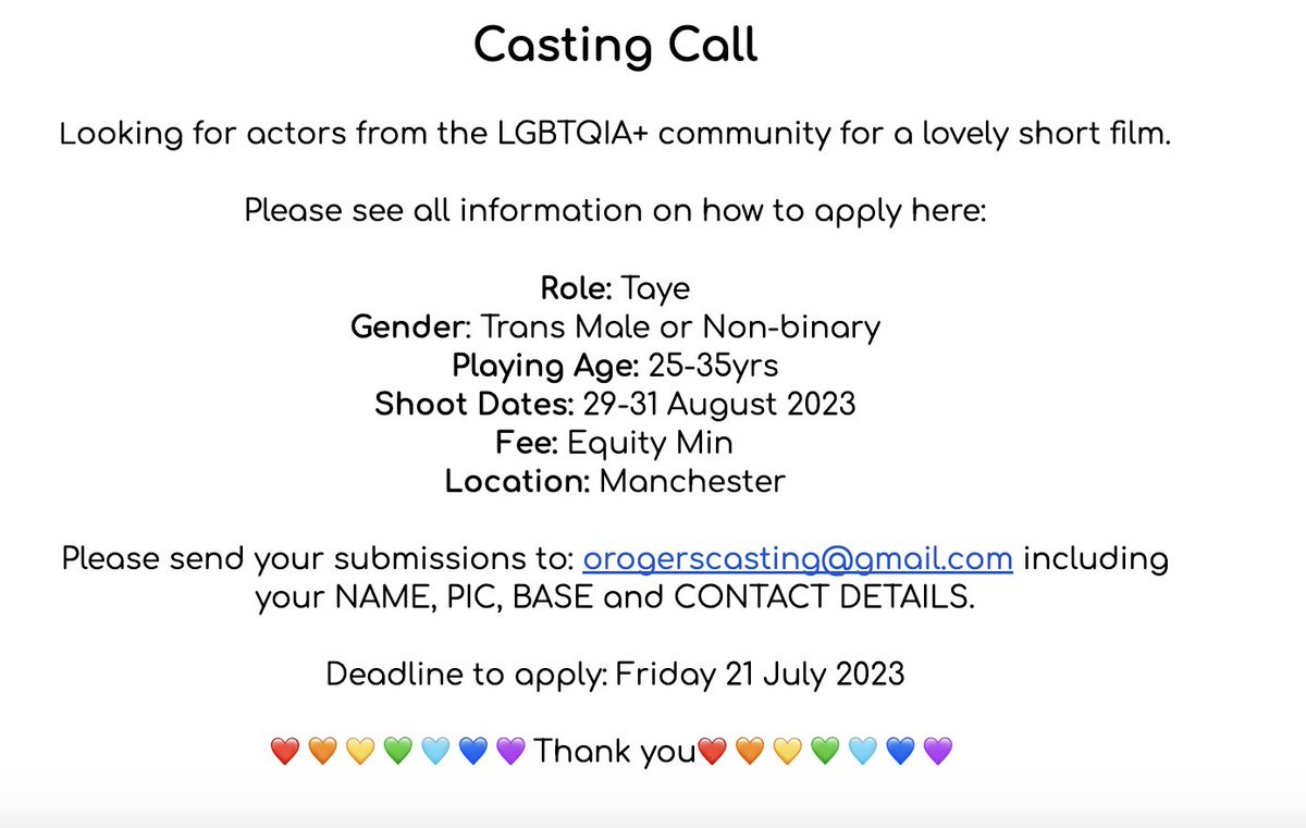 Casting for my next short film! Please share or contact if you fit the role. Specifically looking for a black trans person pre medical transition - female to male 🏳️‍⚧️🖤