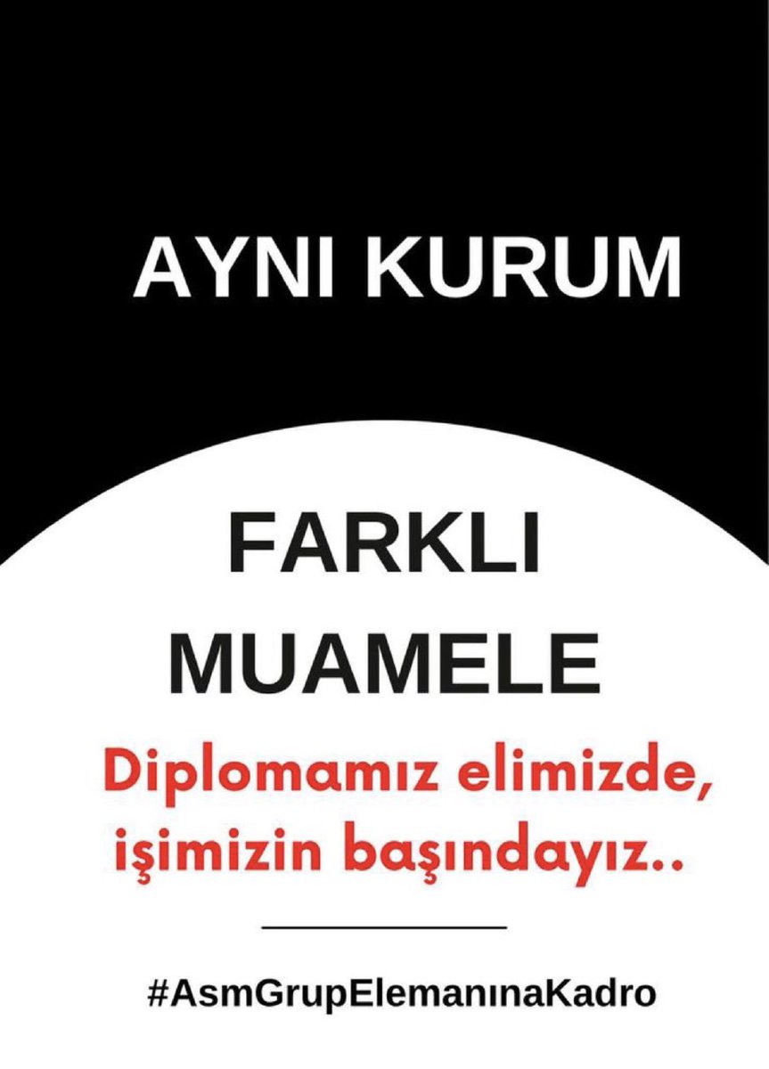 Pandemi döneminde olağanüstü bir çaba göstererek kadrolu arkadaşlarımızla aynı kamu hizmetini verdik, ama aynı haklardan yararlanamadık..
<a href="/RTErdogan/">Recep Tayyip Erdoğan</a> <a href="/_cevdetyilmaz/">Cevdet Yılmaz</a> <a href="/memetsimsek/">Mehmet Simsek</a> <a href="/drfahrettinkoca/">Dr. Fahrettin Koca</a> <a href="/isikhanvedat/">Prof. Dr. Vedat Işıkhan</a> <a href="/dbdevletbahceli/">Devlet Bahçeli</a> <a href="/ErbakanFatih/">Dr. Fatih Erbakan</a> <a href="/Mustafa_Destici/">Mustafa Destici</a>
#AsmGrupElemanınaKadro