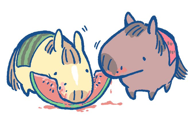 「animal focus watermelon」 illustration images(Latest)