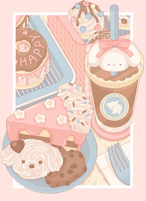 「cream sweets」 illustration images(Latest)