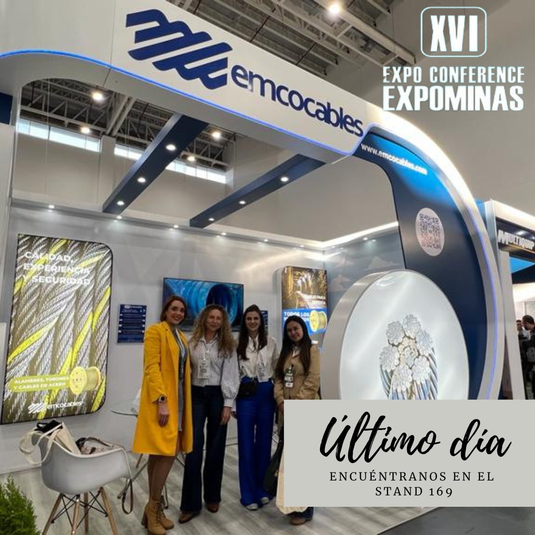 emcocablessas's tweet photo. Acompáñanos en #Expominas2023 la mejor feria del sector minero en Ecuador.
Ven y conoce nuestro portafolio de productos, con la mejor calidad y servicio.
Estamos felices de ser parte de grandes eventos de la industria y encontrar amigos, colegas, clientes y aliados.
Stand 169 https://t.co/qUAtPtoEts