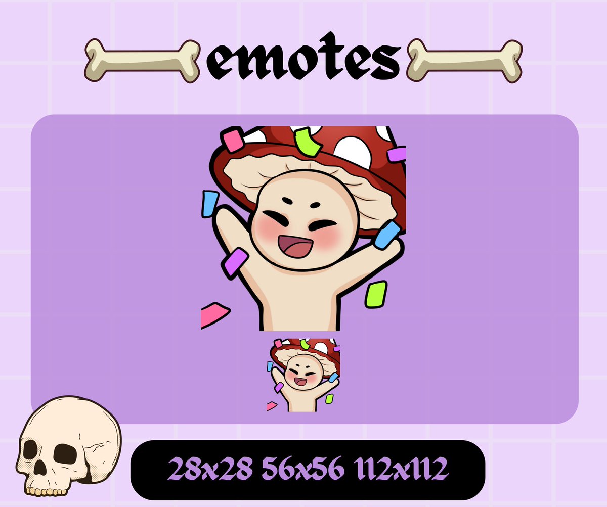 madamewayne_'s tweet photo. Some cute mushroom emotes are now in my shop for all the cute mushroom queens and kings 🥰

#mushrooms #twitch #emote #emoteartist https://t.co/BrSM8TYAgc