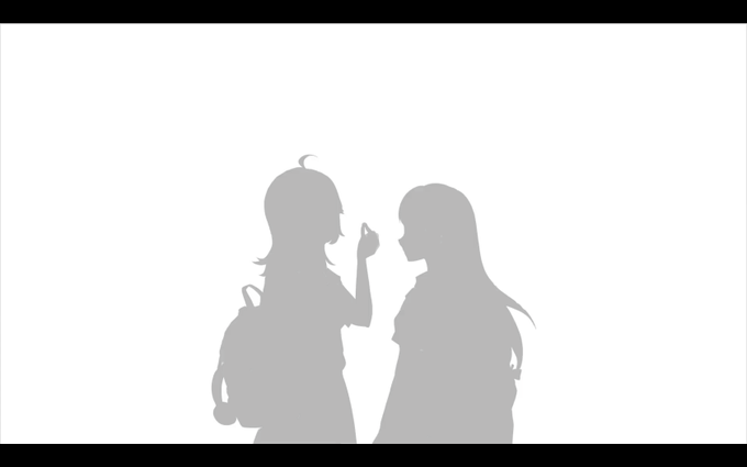 これ二人の学生スタイルのシルエット? #ちゃるつま一周年 #ちゃちゃパレ #羽ヶ町爆走 