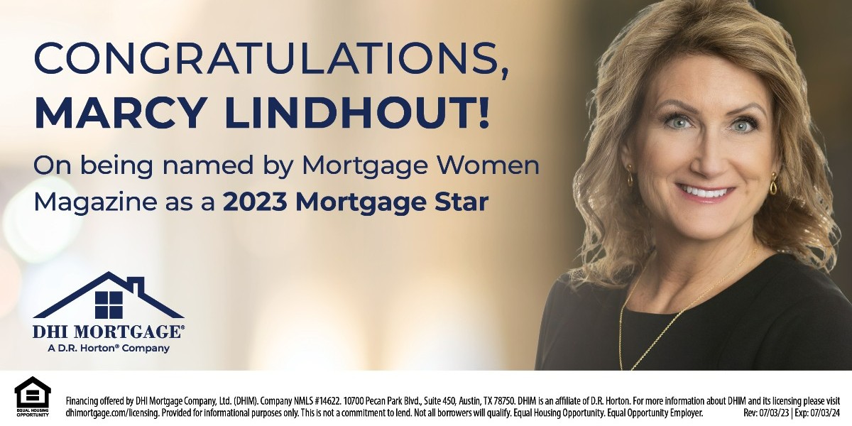 DHIMortgage's tweet photo. Congrats to Marcy Lindhout, National Underwriting Manager, on being named a 2023 Mortgage Star by Mortgage Women Magazine! Her daily expression of gratitude for every opportunity has made her a beloved part of the DHI Mortgage family. We're very proud to have her on our team! https://t.co/pgxLPIaDnl