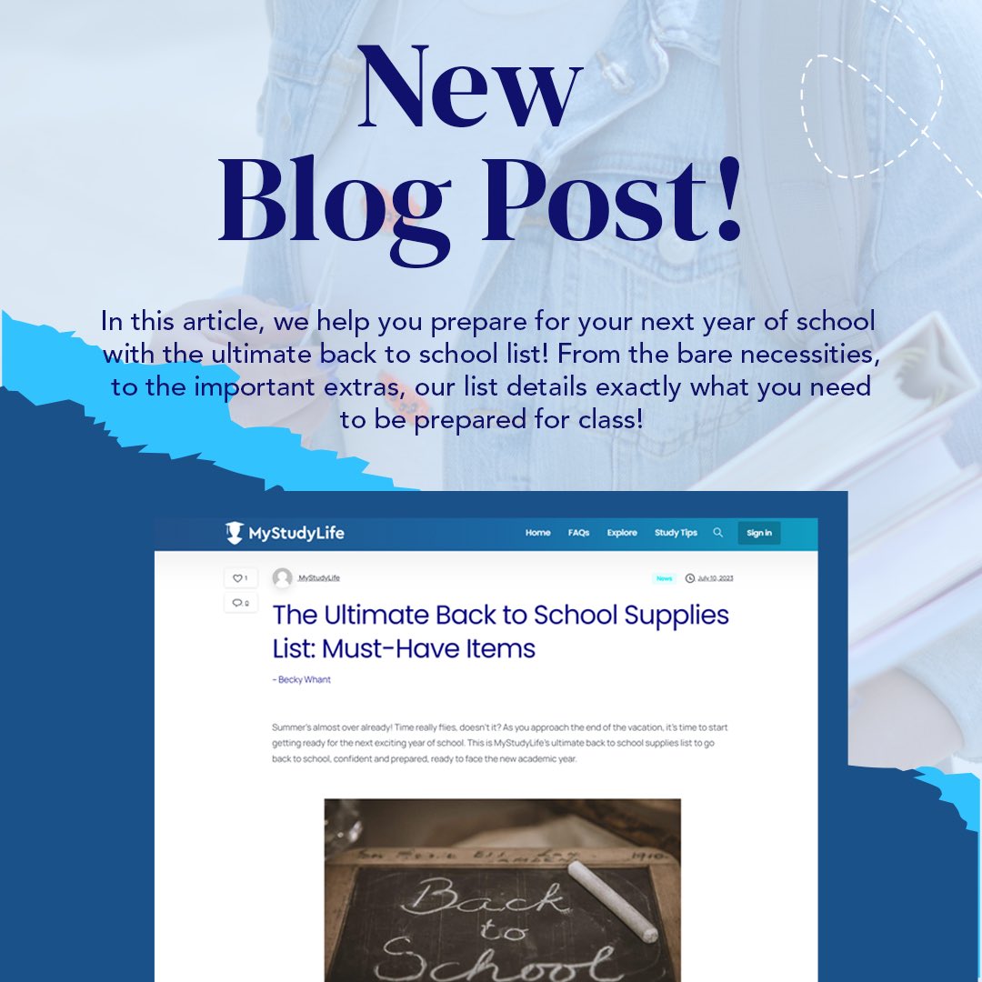 It’s never too early to get preparing… check out mystudylife.com/back-to-school… to read our ultimate back to school supplies list ⚡️📚

#studygram #students #school #university #college #studymotivation #studywithme #exam #studentlife #studentlife