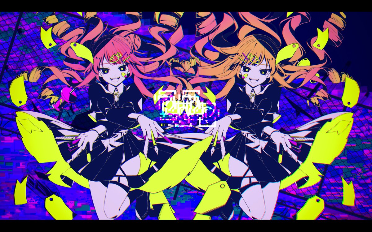 ヒメヒナちゃんのうたみた、バグのイラストを担当させていただきました