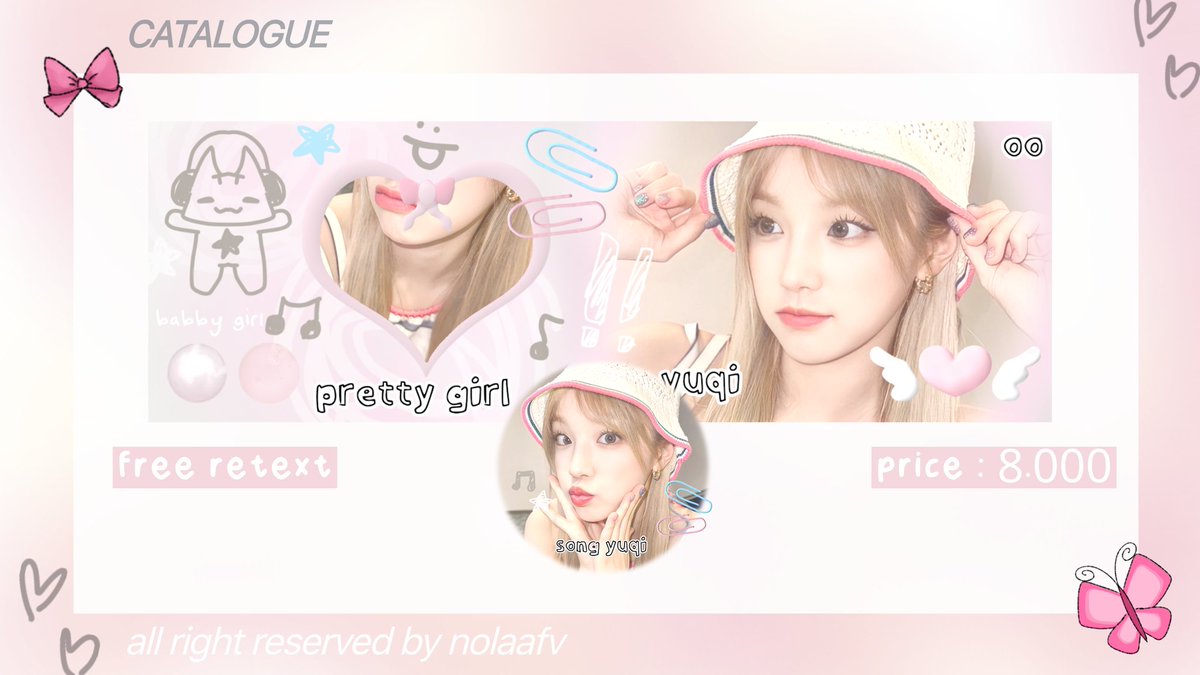 nolaafv's tweet photo. 𔘓 help rt please, thank you

hii everyone, nolaa bawa layout yuqi ready di bawah ini 🥟 free retext and payment all e-wallet (qris) yang bisa kamu take sekarang juga, order via dm 💌 ayo jajannnk (｡˃ ᵕ ˂ )

#zonauang https://t.co/NsRblP5R2O