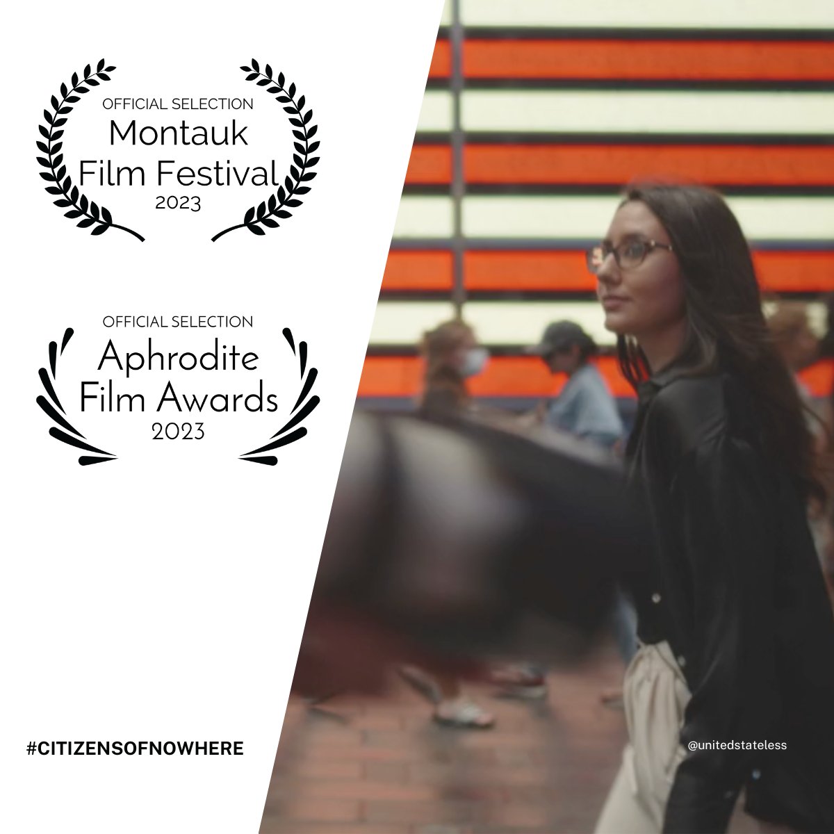 UnitedStateless's tweet photo. ๐Great news: Our upcoming film โCitizens of Nowhereโ is an official selection at @MontaukFilmFest and @aphroditeawards โSign up here to be the first to receive a link to view the film when it comes out in the fall: https://t.co/mtgk9RuCv0 #Stateless #CitizensOfNowhere https://t.co/rJALKOOZ28